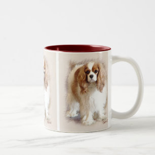 Kavalier König Charles Spanier Zweifarbige Tasse