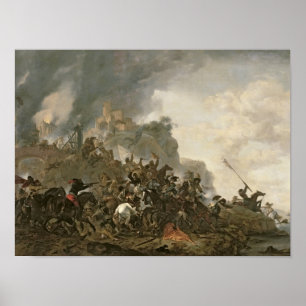 Kavallerie, die einen Ausfall macht Poster