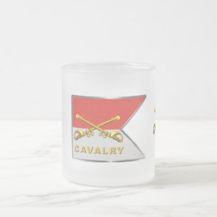 Kavallerie gekreuzte Säbel Guidon Mattglastasse