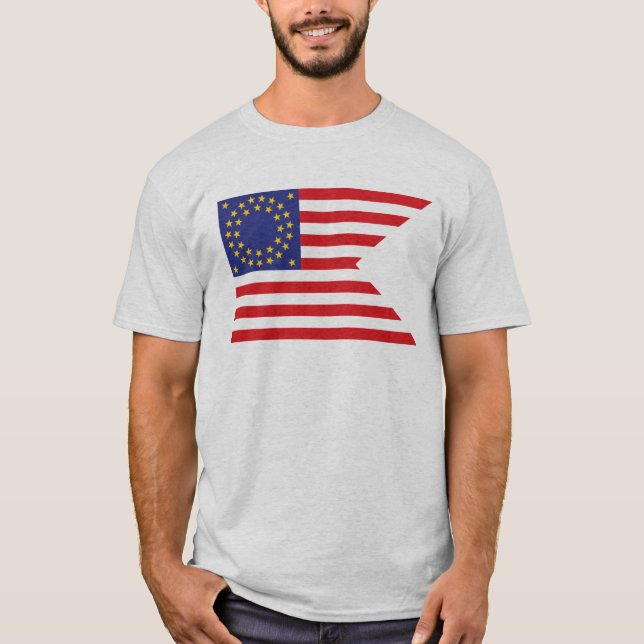 Kavallerie Guidon (Flagge) - ziviler Krieg T-Shirt (Vorderseite)