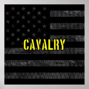 Kavallerie unter amerikanischer Flagge Poster