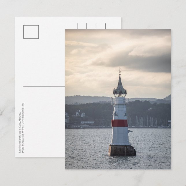 Kavringen Lighthouse Oslo Postkarte (Vorne/Hinten)