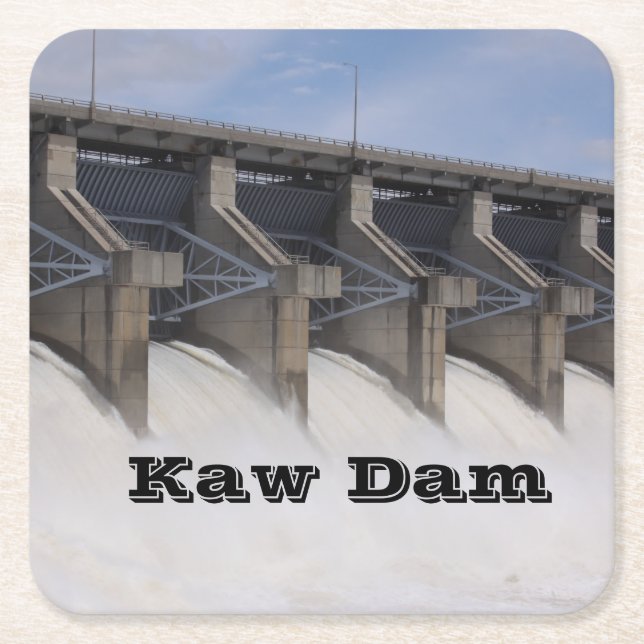 Kaw Dam Drink Coasters Rechteckiger Pappuntersetzer (Vorderseite)