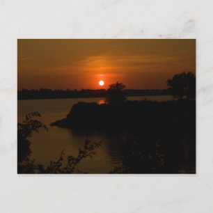 Kaw Lake Sunset Postkarte