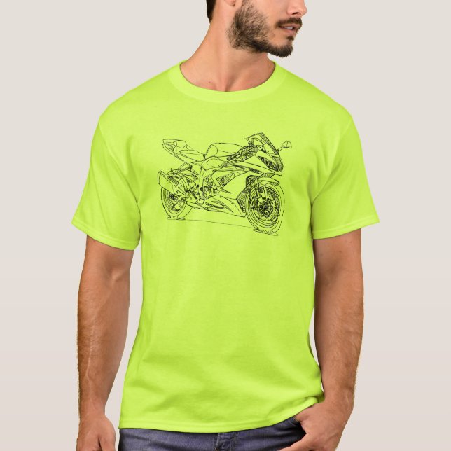 Kaw Ninja ZX6R 2013 T-Shirt (Vorderseite)
