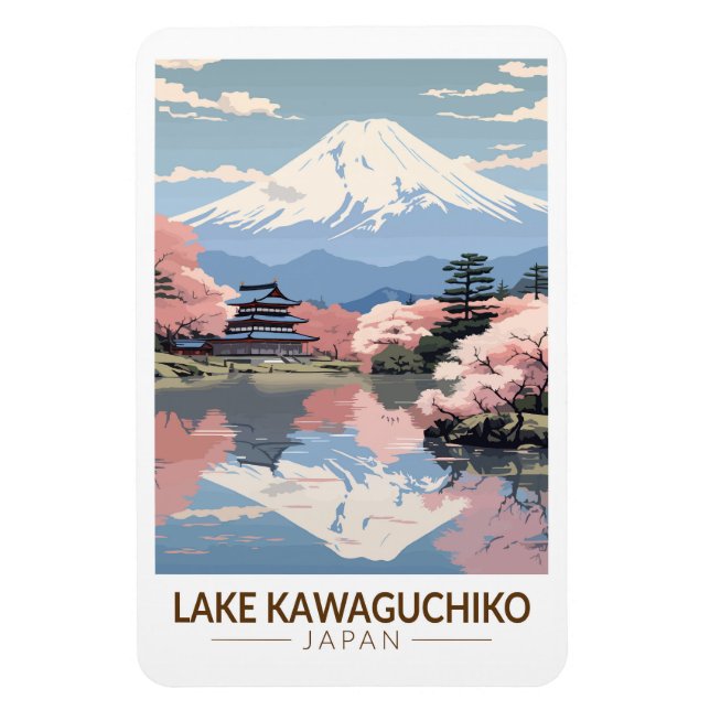 Kawaguchiko - Japan Reisen Vintag Magnet (Vertikal)