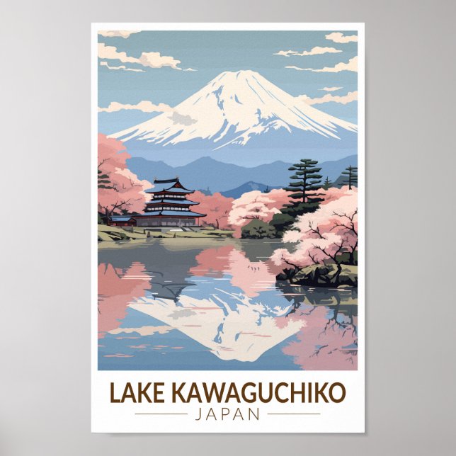 Kawaguchiko - Japan Reisen Vintag Poster (Vorne)
