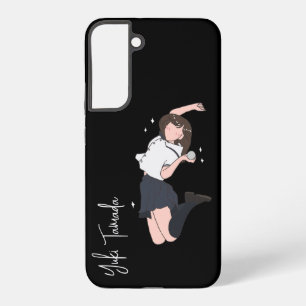 Kawai hüpfendes Mädchen anpassbar Samsung Galaxy Hülle