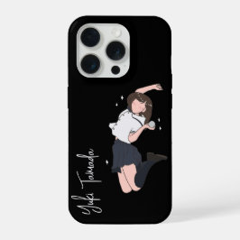 Kawai Jumping Girl Customizable iPhone 15 Pro Hülle
