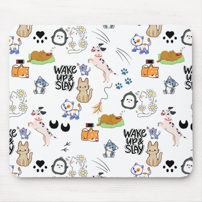 Kawai Pet Lover Mouse Pad Mousepad (Vorne)