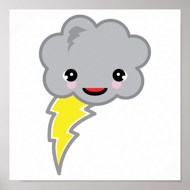 Kawai-Sturmwolke Poster (Vorne)