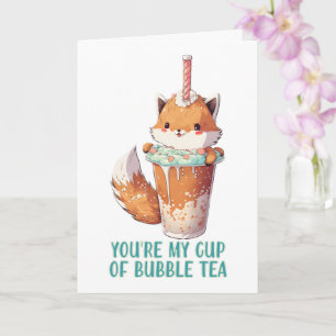 Kawai süßer Babyfuchs, du bist meine Tasse Bubble Karte
