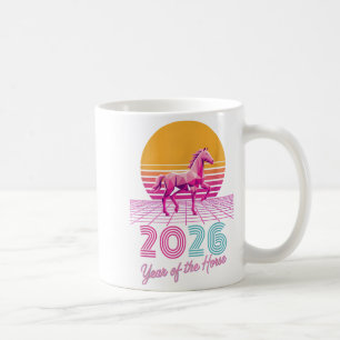 Kawaii 2026 2026 Jahr des Pferdes Lunar Cowgirl Z Kaffeetasse