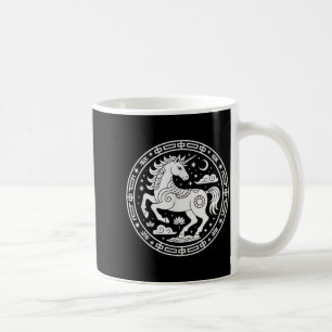 Kawaii 2026 Einhorn Jahr des Pferdes Zodiac Mädche Kaffeetasse