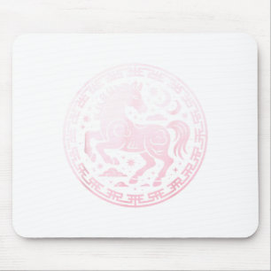 Kawaii 2026 Jahr des Pferdes Lunar Girl Sternzeich Mousepad