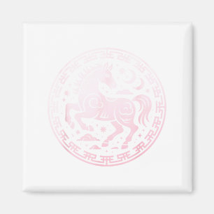 Kawaii 2026 Jahr des Pferdes Lunar Girl Zodiac Dr Magnet