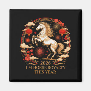 Kawaii 2026 Pferd Royalität Sternzeichen Lady Fort Magnet