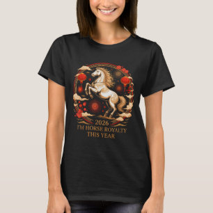 Kawaii 2026 Pferd Royalty Tierkreiszeichen Dame Fo T-Shirt