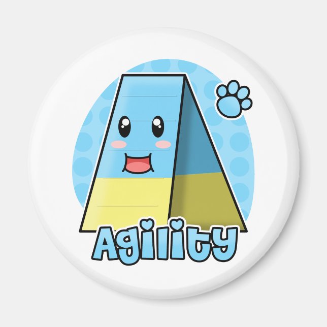 Kawaii Agility A-Frame Magnet (Vorne)