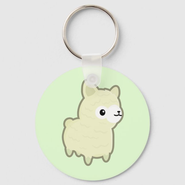 Kawaii alpaca schlüsselanhänger (Vorderseite)