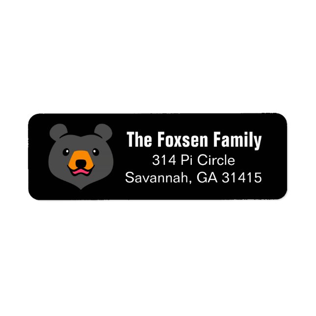 Kawaii Animal Lover Cartoon Black Bear (Vorne)