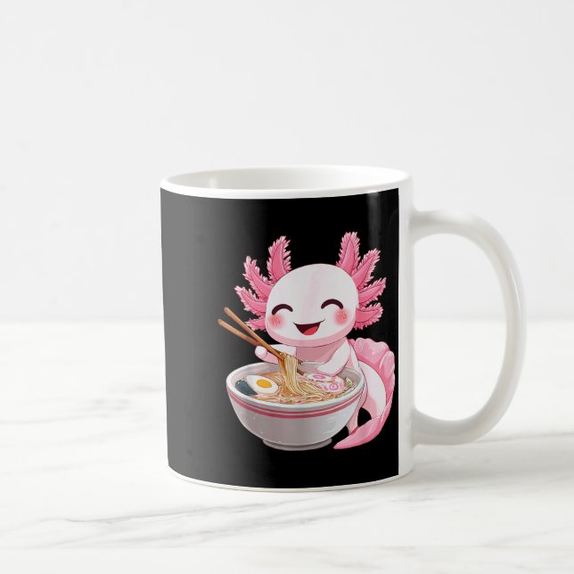 Kawaii Anime Axolotl Ramen  Kaffeetasse (Rechts)