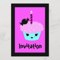 Kawaii anime Cartoon Emo Goth cupcake