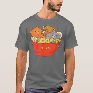 Kawaii Anime Cat Japanisch Ramen Noodles Geschenk T-Shirt