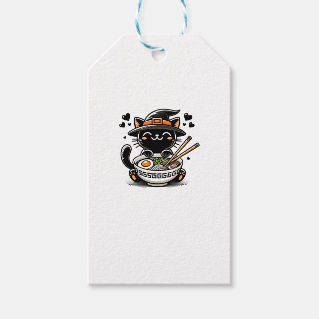 Kawaii Anime Cat Niedlich Ramen Halloween Kids Geschenkanhänger (Vorderseite)