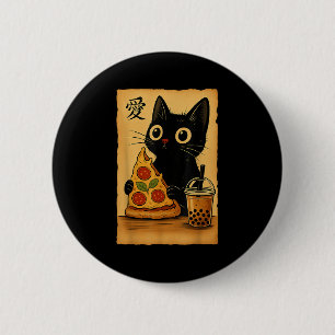 Kawaii Anime Cat Zza Teatro Sociale Zza Button