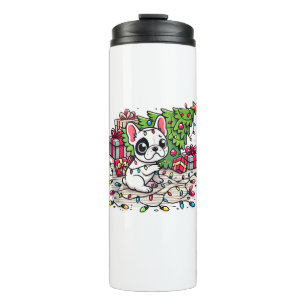 Kawaii Anime Frenchie Christmas Funny Dog Thermosbecher