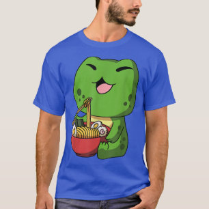 Kawaii Anime Frog Asian Noodles Japanisch Ramen T-Shirt