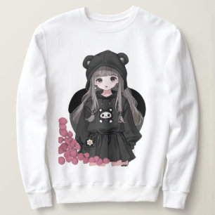 Kawaii Anime Girl Hoodie Aesthetic Sweatshirt