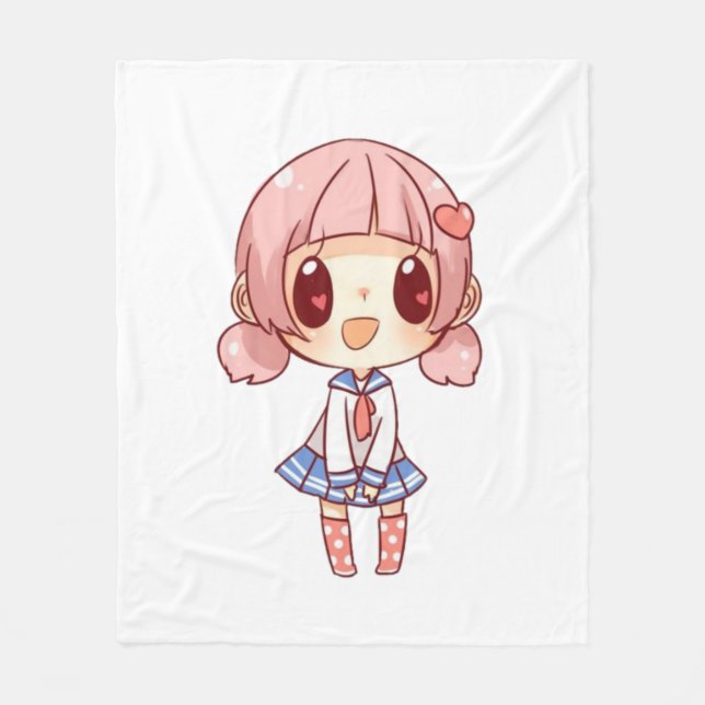 Kawaii, Anime, Girl, Just, wer, Lieben, Skizzen, Fleecedecke (Vorderseite)