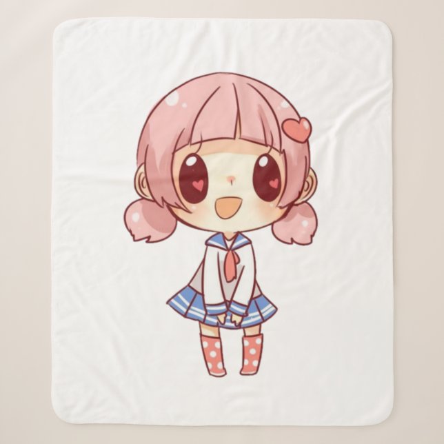 Kawaii, Anime, Girl, Just, wer, Lieben, Skizzen, Sherpadecke (Vorderseite)