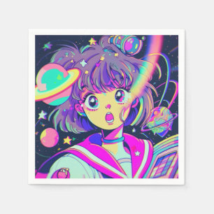 Kawaii Anime Girl Napkins Serviette