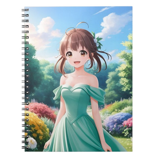 Kawaii Anime Girl Notizblock (Vorderseite)