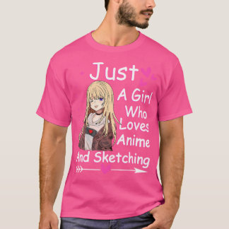 Kawaii Anime Girl nur ein Mädchen, das Anime und L T-Shirt