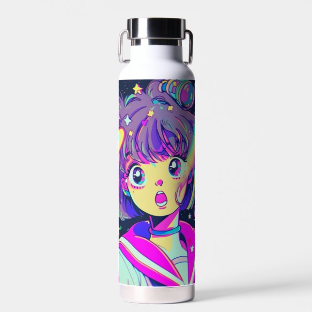 Kawaii Anime Girl Water Flasche (Vorne)