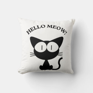 Kawaii-Anime-Katze HELLO MEOW Wurfkissen Kissen