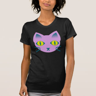 Kawaii Anime Kitty Cat Lila Blue Gold T-Shirt