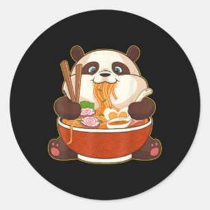 Kawaii Anime Panda Otaku Japanisch Ra Noodles Runder Aufkleber