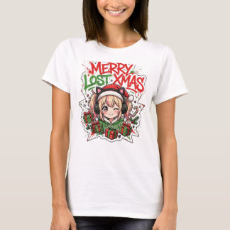 Kawaii Anime Weihnachts-Shirt Geschenk für Mädchen T-Shirt