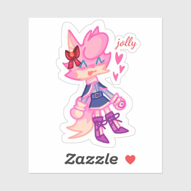 Kawaii Anthro Animal Laptop Sticker (Blatt)