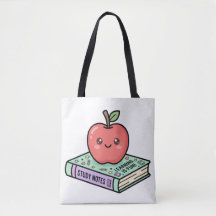 Kawaii Apfel auf Buch Süßes Lehrer-Dankeschön Gif