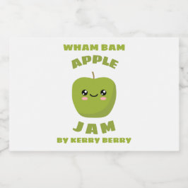Kawaii Apple Jam Lebensmitteletikett
