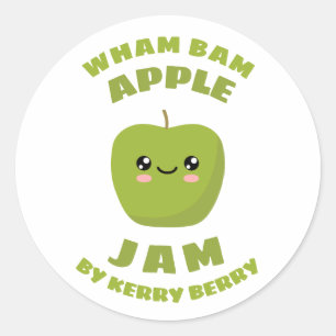 Kawaii Apple Jam Runder Aufkleber