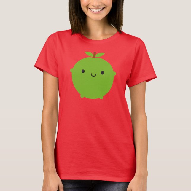 Kawaii Apple T-Shirt (Vorderseite)