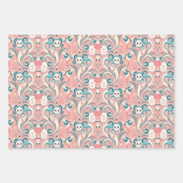 Kawaii Art 3 Packpapier Blätter im japanischen Sti (Vorderseite)