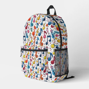 Kawaii Art Musical Notes Abstrakt Bedruckter Rucksack